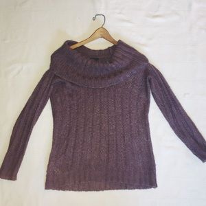 Ann Taylor Petite Mohair Wool Sweater - Purple SM